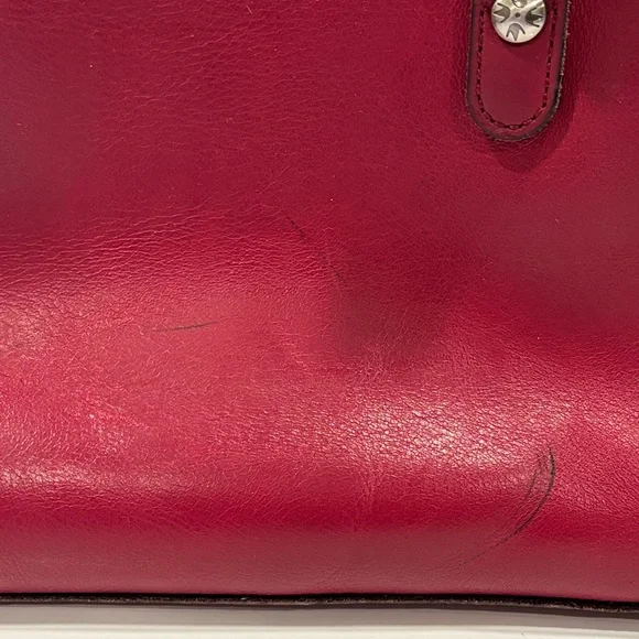 Patricia Nash Leather Calvi Handbag Crossbody in Red - Picture 15 of 15